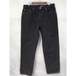 Vintage Levis 550 Relaxed Fit Jeans Mens 38x30 Black Denim Made in USA Y2K Indie